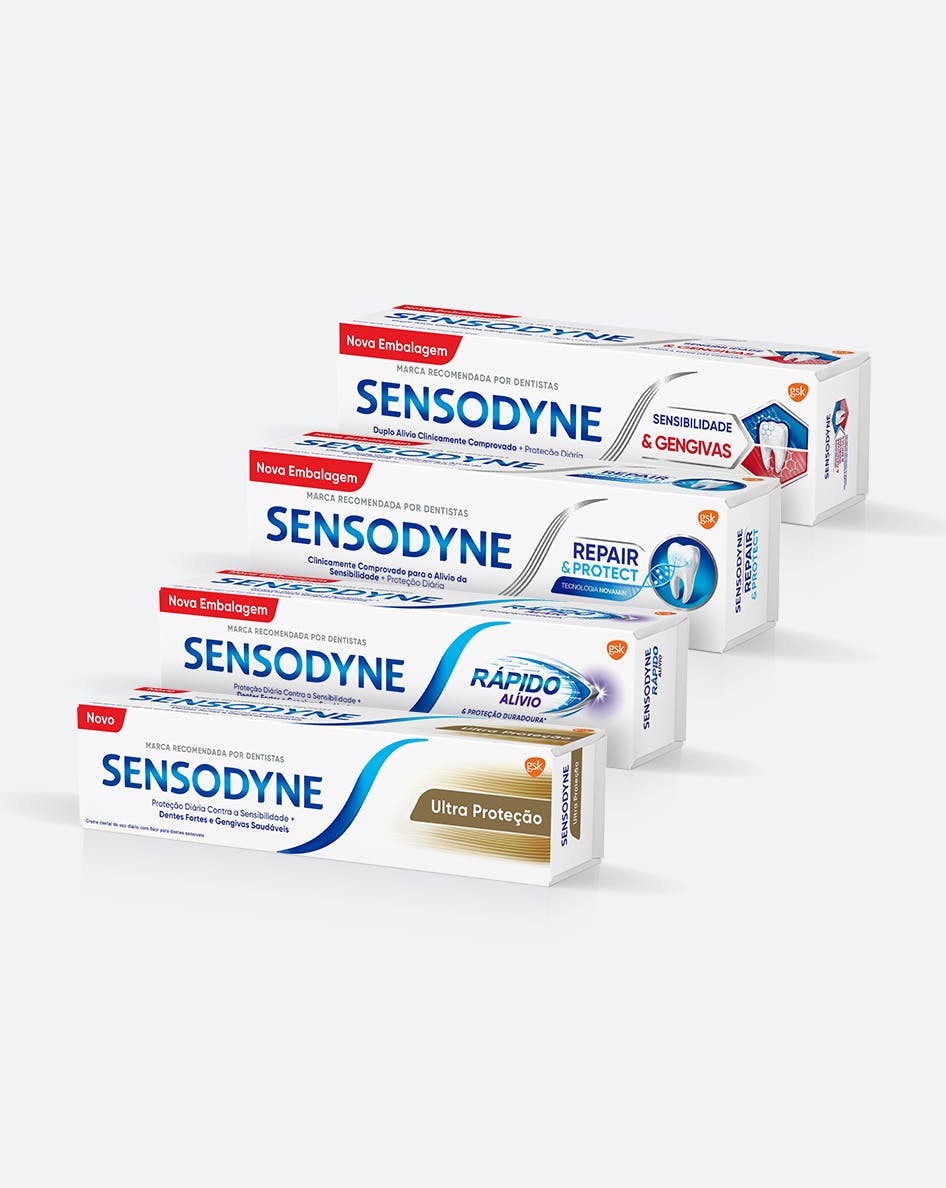 Proteção duradoura contra a sensibilidade dentária Sensodyne